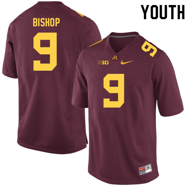 Youth #9 Beanie Bishop Minnesota Golden Gophers College Football Jerseys Sale-Maroon